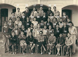 COLLEGE MODERNE LECLERC SIDI BEL ABBES 1954 5 EME M3 MELLE SIRVENTE 